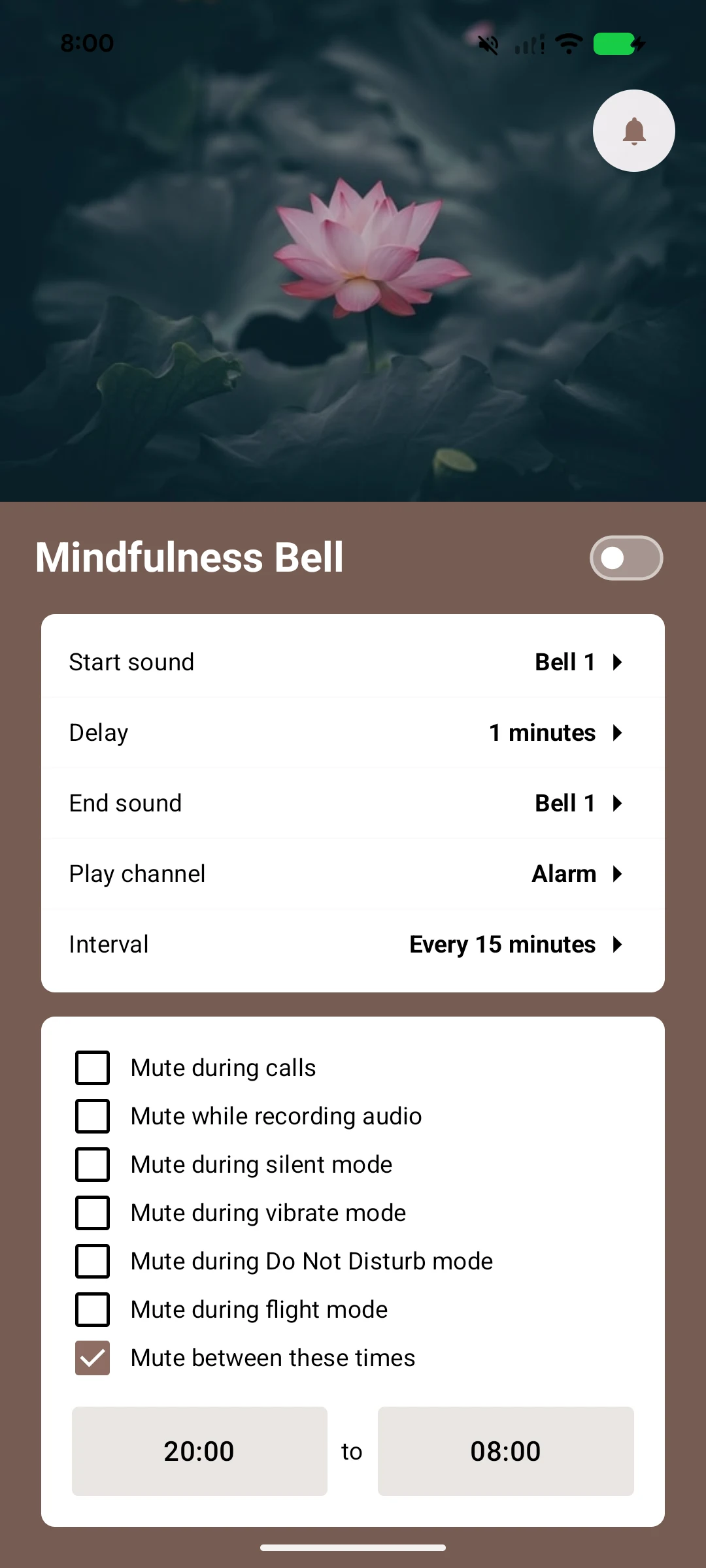 Mindfulness Bell screenshot